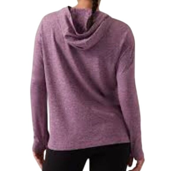 Athleta Uptempo ll Hoodie Sweatshirt Pino Plum Heather 2022 Size M - Picture 4 of 8